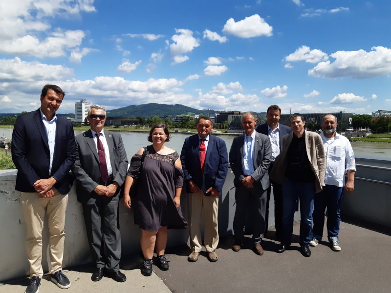 Účastníci pracovního jednání ČKAIT s rakouskými kolegy v Linci 7. července 2020 (foto: ZT:)