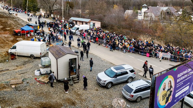 Ukrajinští uprchlíci na slovenském hraničním přechodu. Foto: Fotoreserg, depositphotos.com